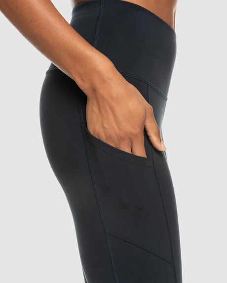 ANTHRACITE WOMENS ACTIVEWEAR ROXY LEGGINGS + PANTS - ERJNP03488-KVJ0