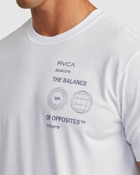 WHITE MENS CLOTHING RVCA T-SHIRTS + SINGLETS - AVYZT01534-WHT
