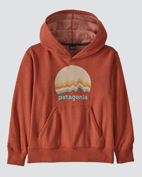 Patagonia Kids Lightweight Graphic Hoody Sweatshirt Burl Red