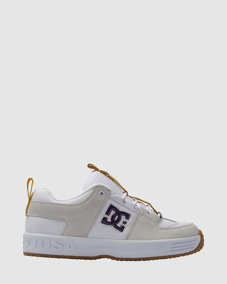 WHITE PURPLE MENS FOOTWEAR DC SHOES SNEAKERS - ADYS100425-WHP