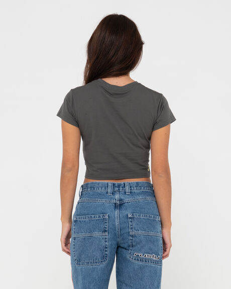 GREY WOMENS CLOTHING RUSTY T-SHIRTS + SINGLETS - 232-TTL1324-COA-06