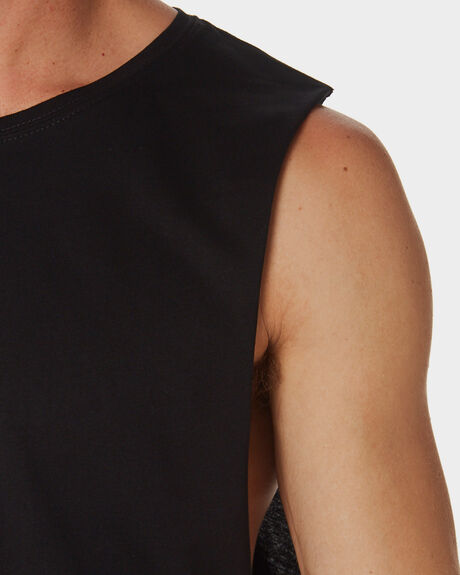 BLACK MENS CLOTHING AS COLOUR SINGLETS + TANKS - 5025BLK