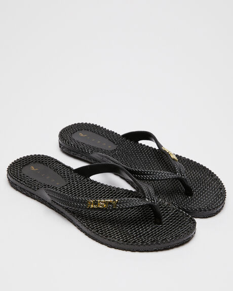 BLACK ONE WOMENS FOOTWEAR RUSTY THONGS - FOL0374BK1