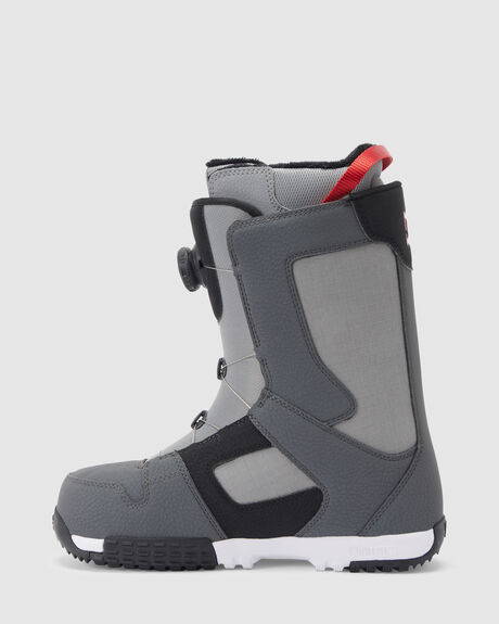 BLACK GREY RED SNOW MENS DC SHOES SNOWBOARD BOOTS - ADYO100079-BYR