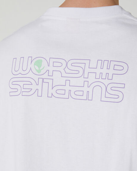 WHITE MENS CLOTHING WORSHIP T-SHIRTS + SINGLETS - WORH23-115AWHT
