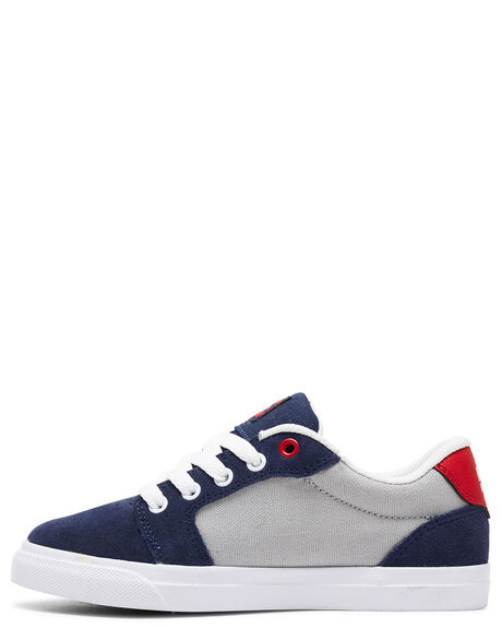 GREY/RED/WHITE KIDS BOYS DC SHOES SNEAKERS - ADBS300245-XSRW
