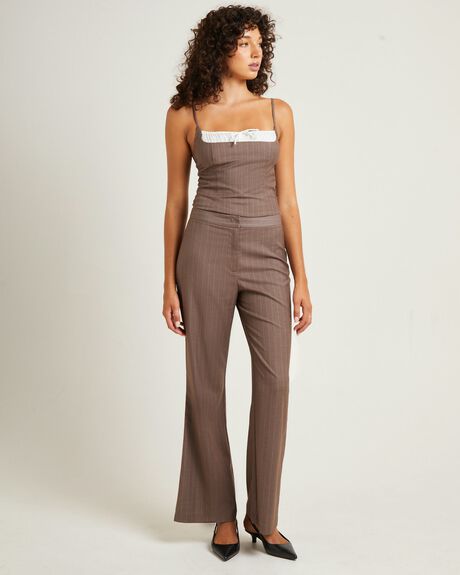 BROWN WOMENS CLOTHING ALICE IN THE EVE PANTS - ALWW24219-BRN-XXS