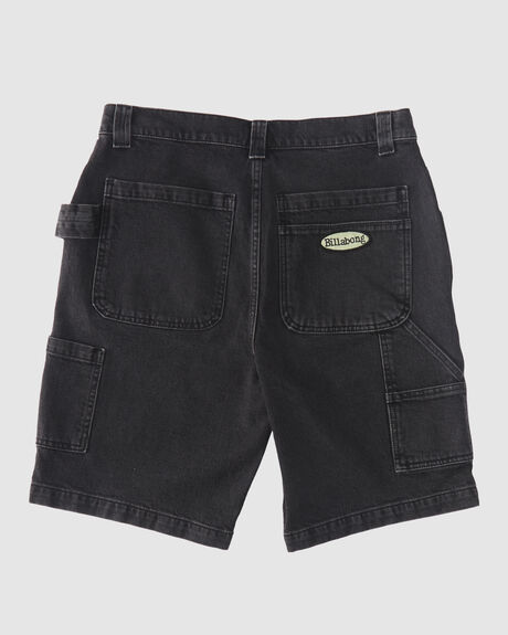 WASHED BLACK MENS CLOTHING BILLABONG SHORTS - ABYWS00222-WAA