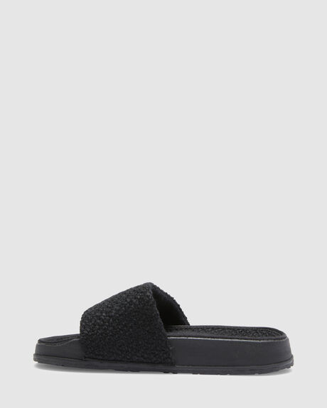BLACK WOMENS FOOTWEAR ROXY SLIDES - ARJL101094-BLK