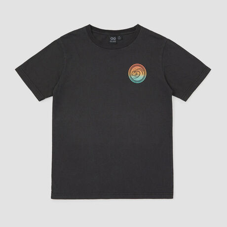WASHED BLACK KIDS BOYS ALPHABET SOUP TOPS - AS-KTC8761K-2