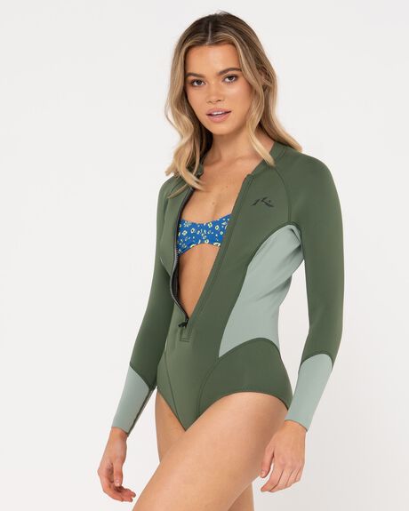 SHADED OLIVE SURF WOMENS RUSTY SPRINGSUITS - OEP-WEL0001-SDO-06