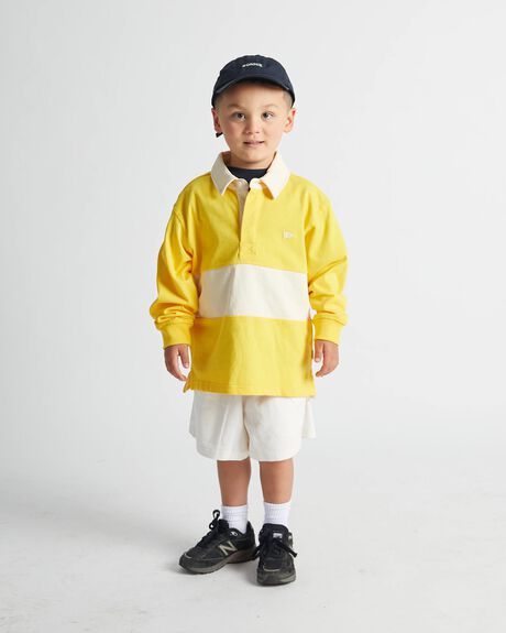 YELLOW KIDS BOYS SONNIE TOPS - KSHSS2335-LM-4