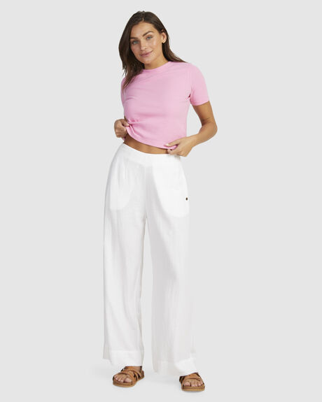 SACHET PINK WOMENS CLOTHING ROXY T-SHIRTS + SINGLETS - URJKT03153-MFR0
