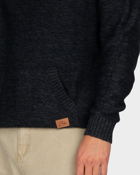 BLACK MENS CLOTHING RUSTY KNITS + CARDIGANS - W22-CKM0071-BLK-1S