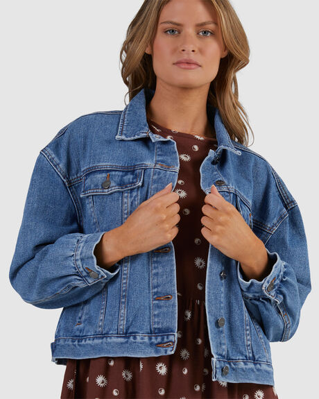 INDIGO WOMENS CLOTHING RVCA JACKETS - UVJJK00114-IND