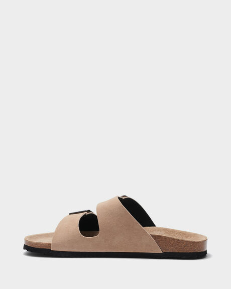 TAUPE MENS FOOTWEAR UNCUT SLIDES - BIO_CS-M07TPE