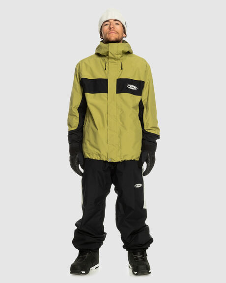 GREEN OLIVE SNOW MENS QUIKSILVER SNOW JACKET - EQYTJ03406-GLJ0