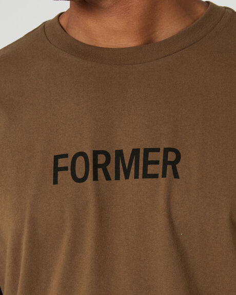 BROWN MENS CLOTHING FORMER GRAPHIC TEES - FTE-23101BRN