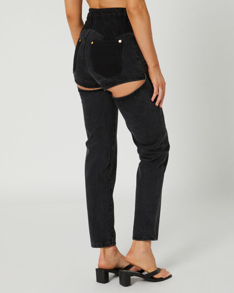 BLACK VINTAGE WASH WOMENS CLOTHING JGR AND STN JEANS - JSB023BLKV