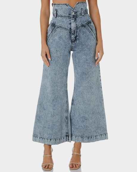 SKY ACID BLUE GRAIN WOMENS CLOTHING TACOOLA JEANS - JONJEM
