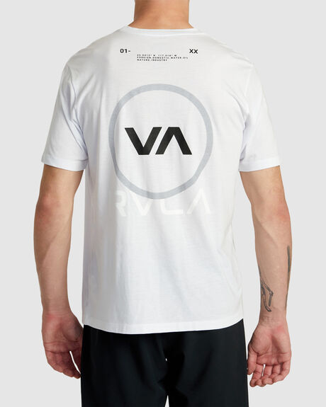 WHITE MENS CLOTHING RVCA T-SHIRTS + SINGLETS - AVYZT02030-WHT