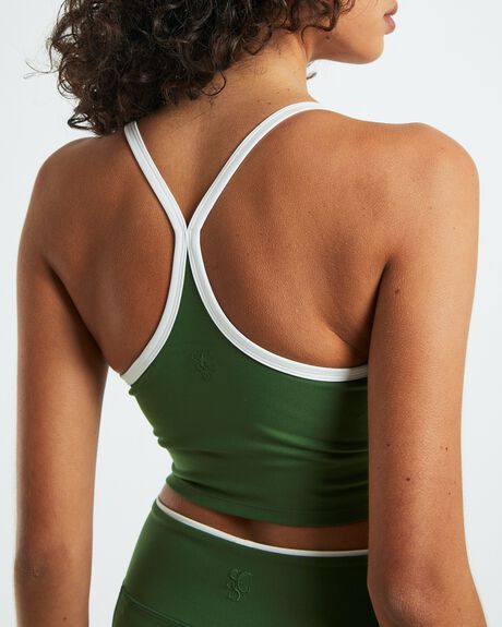 GREEN WOMENS ACTIVEWEAR SUBTITLED TOPS - 1000103381-GRN-XS