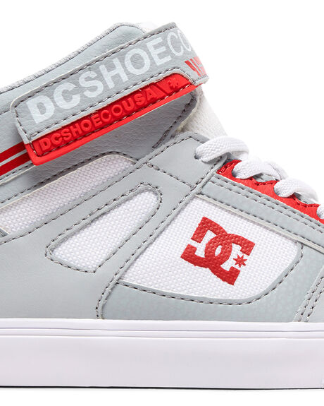 GREY/RED KIDS BOYS DC SHOES SNEAKERS - ADBS300324-GRF