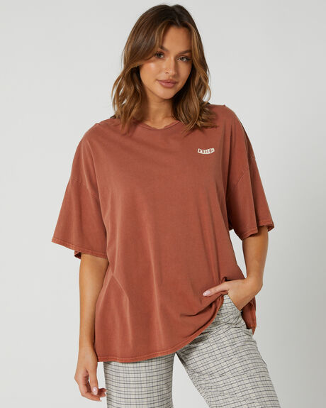DARK CLAY WOMENS CLOTHING VOLCOM TEES - B3512304DCL