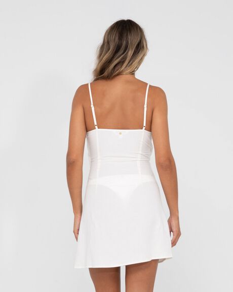 WHITE WOMENS CLOTHING RUSTY DRESSES - N23-DRL1268-WHT-06
