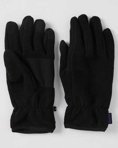 BLACK MENS ACCESSORIES PATAGONIA SCARVES + GLOVES - 22401BLK
