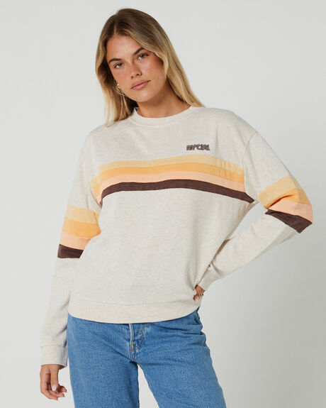 OATMEAL MARLE WOMENS CLOTHING RIP CURL JUMPERS - 056WFL-8526