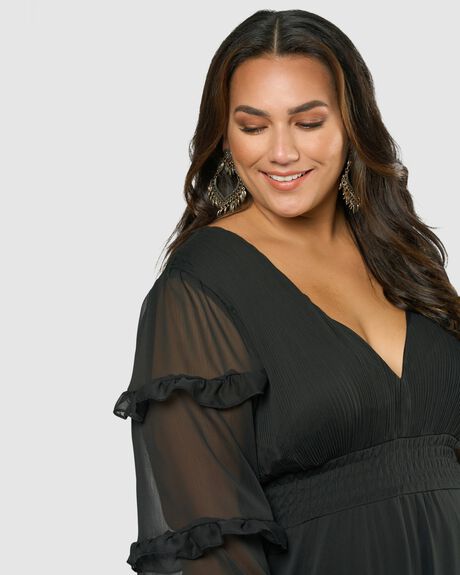 BLACK WOMENS CLOTHING THE POETIC GYPSY DRESSES - CPAW24218001-10
