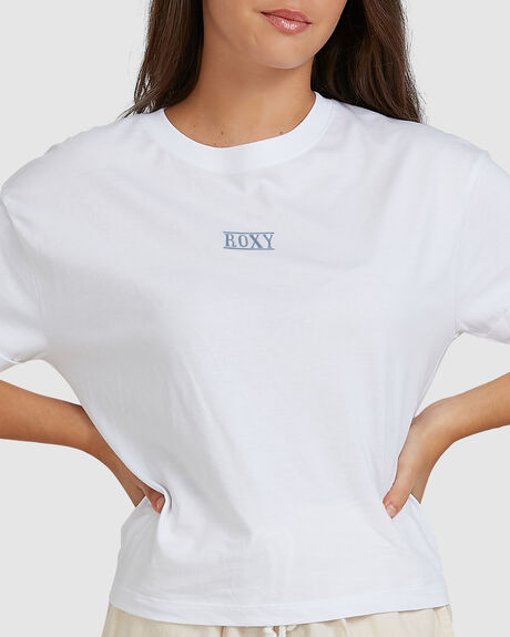 BRIGHT WHITE WOMENS CLOTHING ROXY TEES - URJZT03623-WBB0