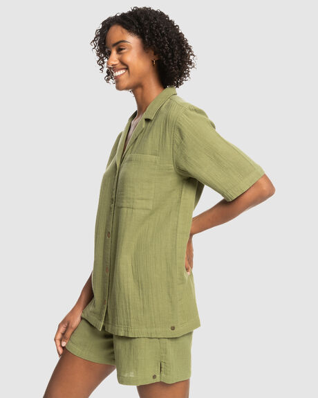 LODEN GREEN WOMENS CLOTHING ROXY SHIRTS - ERJWT03574-GNG0