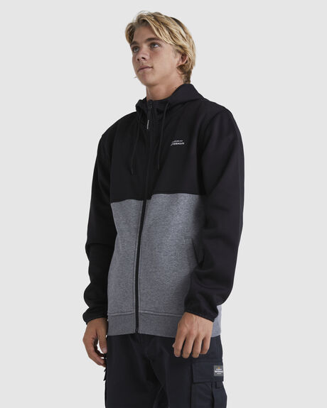 BLACK MENS CLOTHING QUIKSILVER HOODIES - UQMFT03035-KVJ0