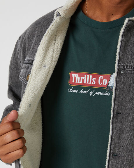 ASPHALT GREY MENS CLOTHING THRILLS COATS + JACKETS - TDP-231GAPHGRY