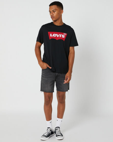 BLACK MENS CLOTHING LEVI'S T-SHIRTS + SINGLETS - 17783-0137