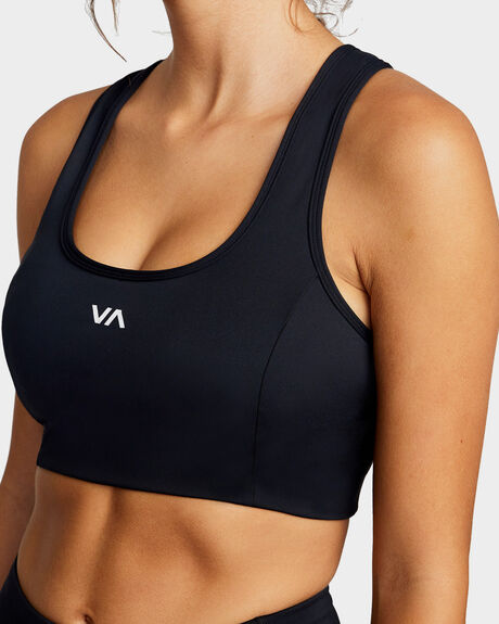 BLACK WOMENS ACTIVEWEAR RVCA SPORTS BRAS - AVJKT00131-BLK