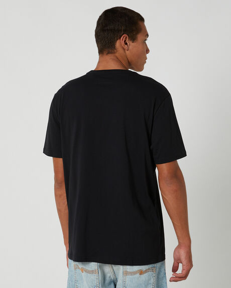 BLACK MENS CLOTHING HURLEY T-SHIRTS + SINGLETS - MTSAU24FLO-BLK