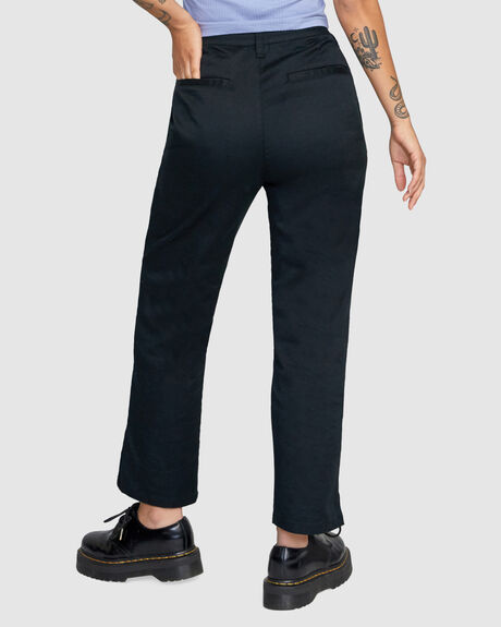 TRUE BLACK WOMENS CLOTHING RVCA PANTS - AVJNP00239-TUB