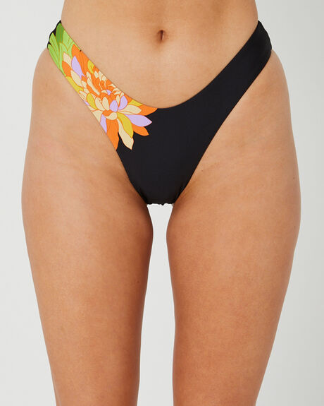 BLACK WOMENS SWIMWEAR SEAFOLLY BIKINI BOTTOMS - 40707-716BLK