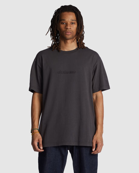 BLACK ENZYME WASH MENS CLOTHING DC SHOES GRAPHIC TEES - ADYZT05230-KVJW