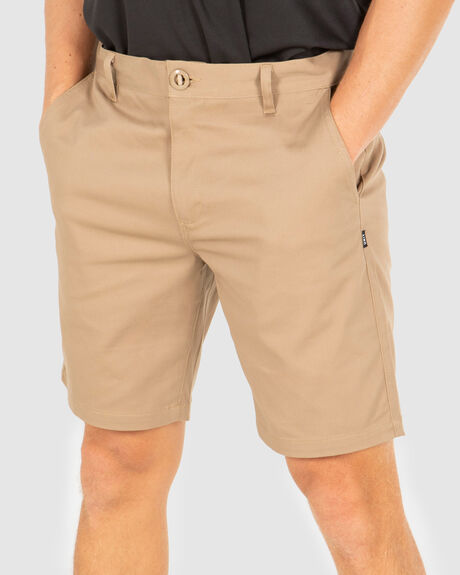 KHAKI MENS CLOTHING UNIT SHORTS - 212117004-KHAKI