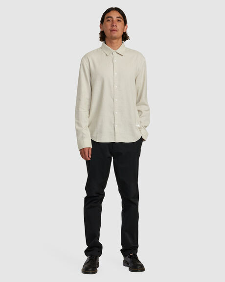 NATURAL MENS CLOTHING RVCA SHIRTS - AVYWT00381-NAT