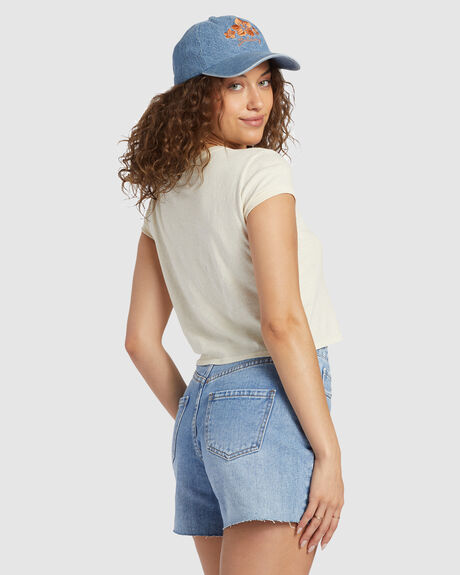 WHITE CAP WOMENS CLOTHING BILLABONG T-SHIRTS + SINGLETS - UBJKT00247-WCP