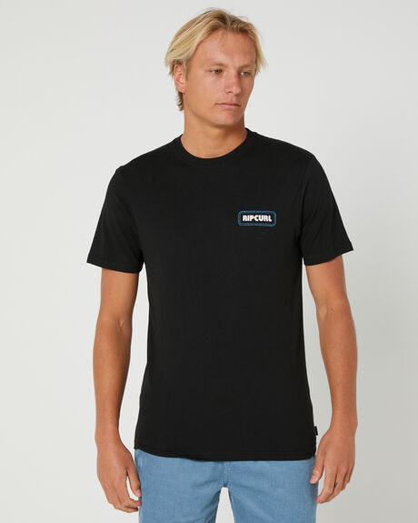 BLACK MENS CLOTHING RIP CURL GRAPHIC TEES - 04IMTE0090