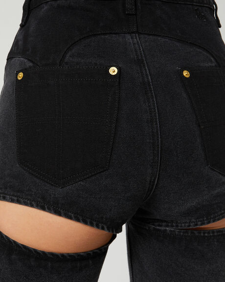 BLACK VINTAGE WASH WOMENS CLOTHING JGR AND STN JEANS - JSB023BLKV