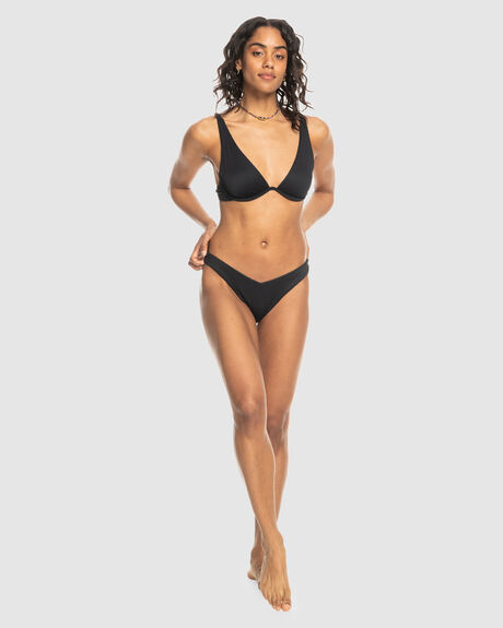 ANTHRACITE WOMENS SWIMWEAR ROXY BIKINI TOPS - ERJX305088-KVJ0