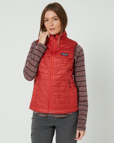 RED WOMENS CLOTHING PATAGONIA JACKETS - 84247-SUMR-XS