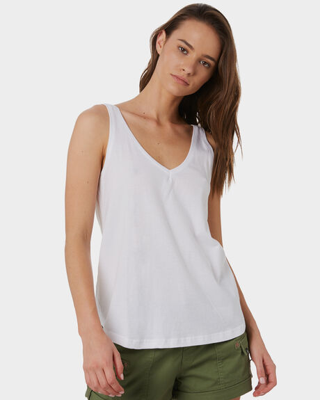 WHITE WOMENS CLOTHING SILENT THEORY SINGLETS - 6008000WHT